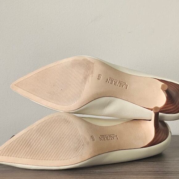 Lauren Ralph Lauren Women's  Lanette Leather Pumps Size 9.5 Cream NEW - Picture 7 of 8